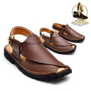 Premium Leather Zalmi Chappal – Classic Tan