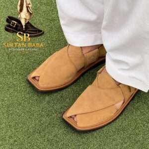 Camel Suede Peshawari Chappal